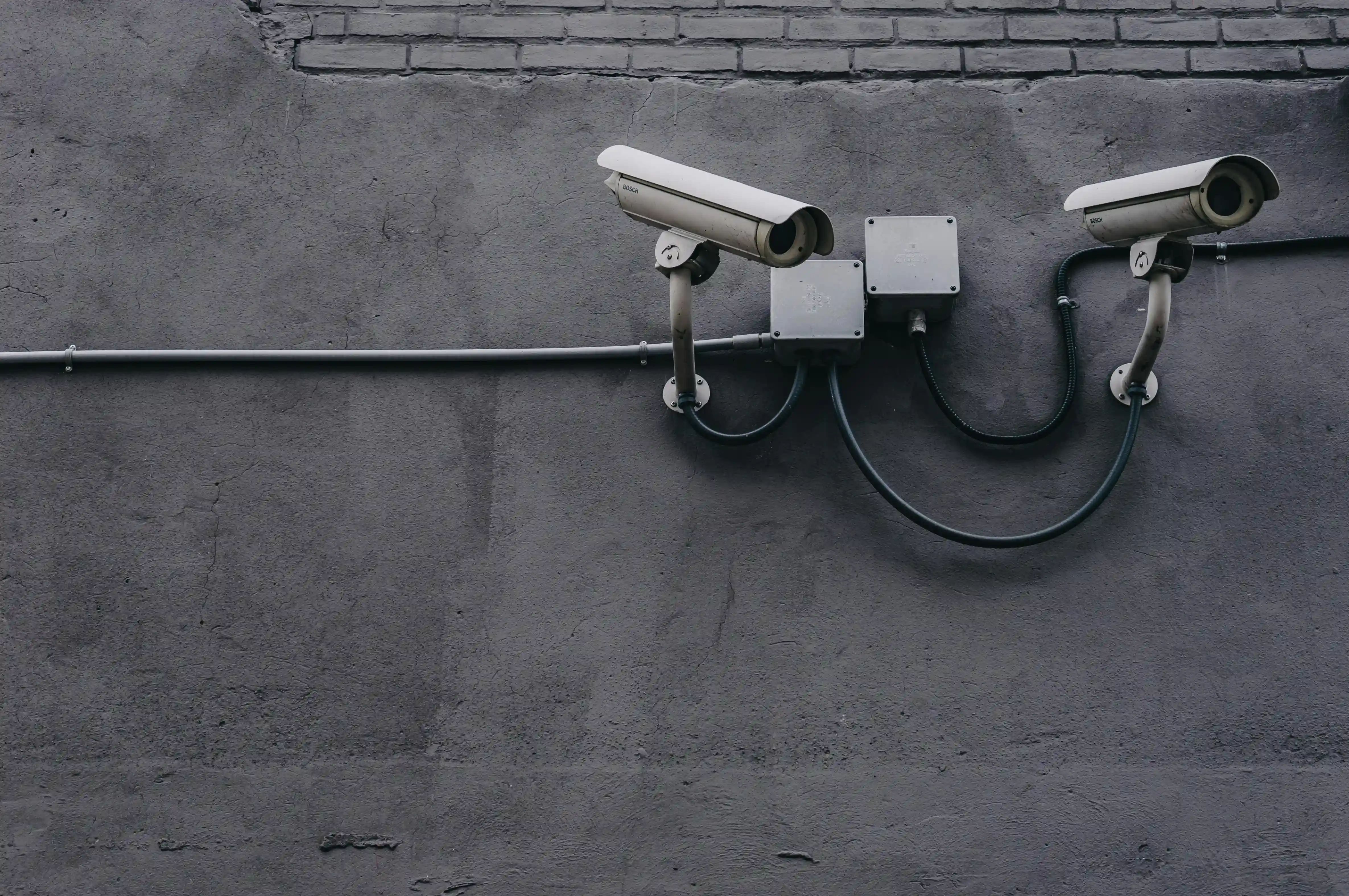 Security control room monitoring CCTV surveillance systems